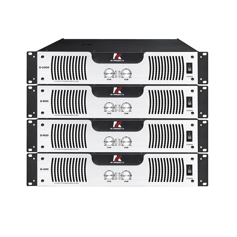 D Series Standard 2U Audio Power Amplifier 8Ω สเตรีโอ พลังงานประเภท D