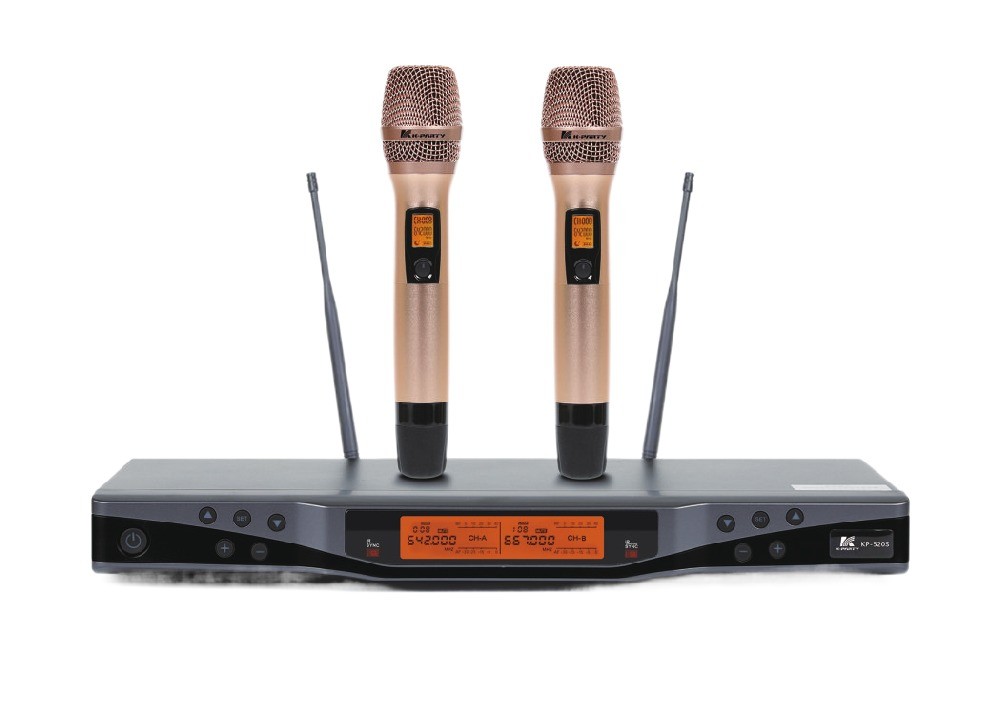 KP-520S มิโครโฟนไร้สายมืออาชีพ UHF Band Channel Spacing 250KHz